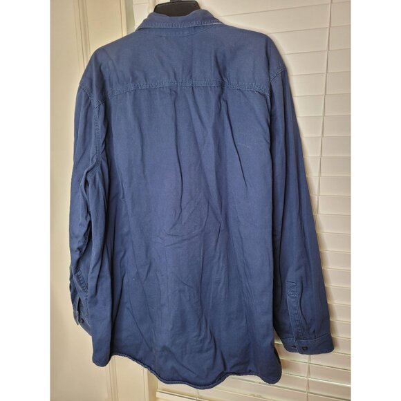 L.L. Bean Mens Chore Coat Workwear Jacket Flannel lined Blue XL Barn Trucker - Picture 2 of 7